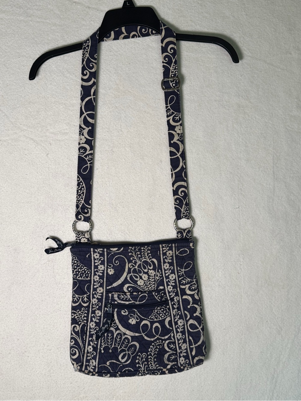 Vera Bradley Retired Twirly Bird Pattern Hipster Crossbody Bag
